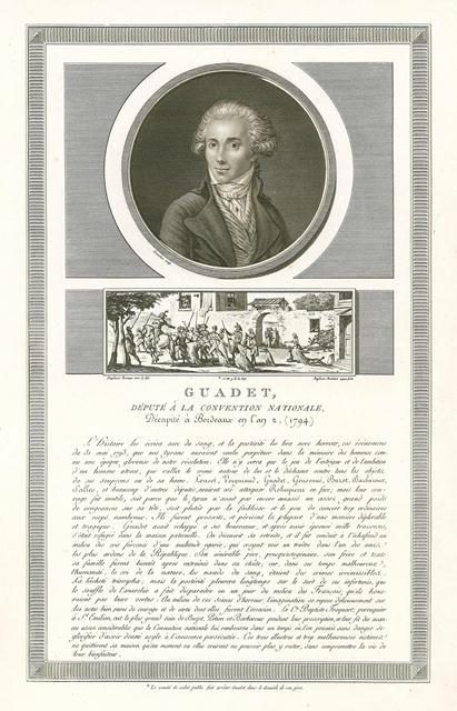 Guadet, deputé a la Convention Nationale, Decapité a Bordeaux em …