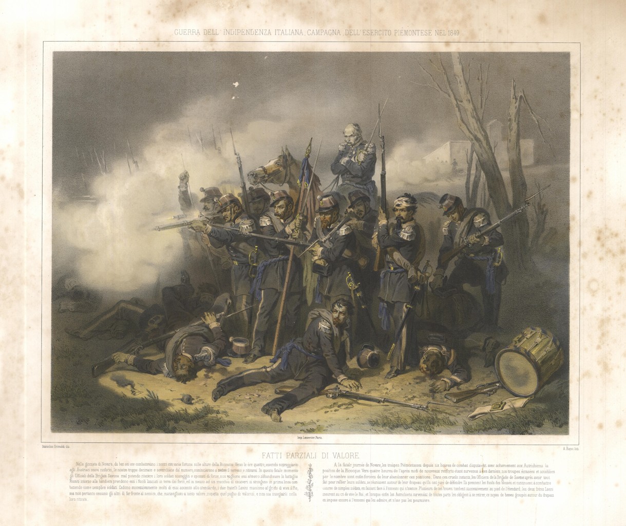 Guerra dell'Indipendenza d'Italia . Esercito piemontese nel 1849