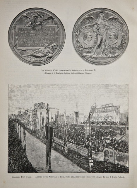 Guglielmo II in Italia / La medaglia d’oro commemorativa presentata …