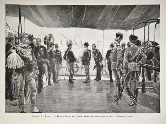 Guglielmo II in Italia / Sul Ponte di Comando del …