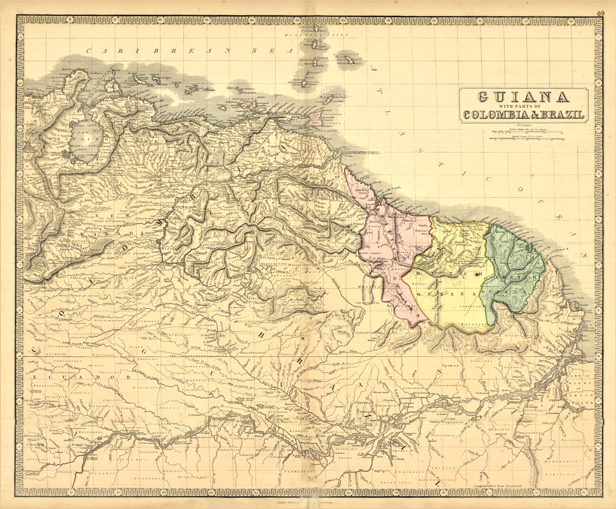 Guiana with part of Colombia & Brazil