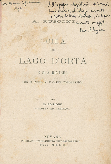 Guida del Lago d'Orta e sua riviera