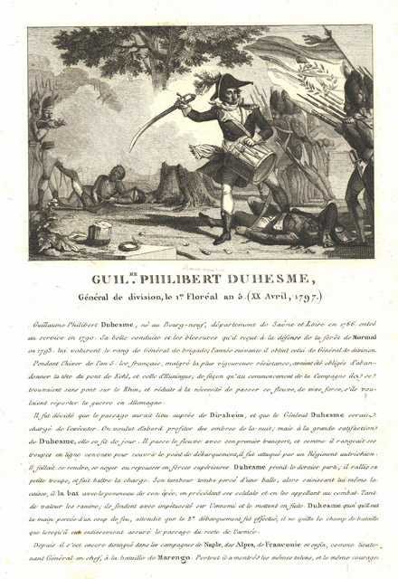 Guilme Philibert Duhesme Gènèral de division, le 1er Florèal an …