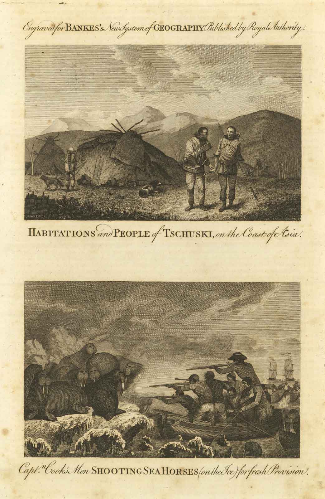 Habitations and people of Tschuski on the coast of Asia …