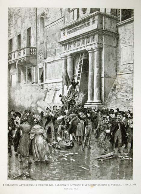 I bolognesi atterrano le insegne del Palazzo di Governo e …