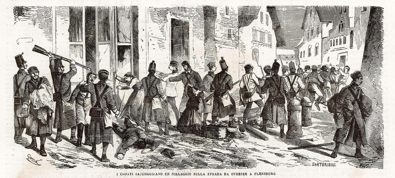 I croati saccheggiano un villaggio sulla strada da Oversee a …