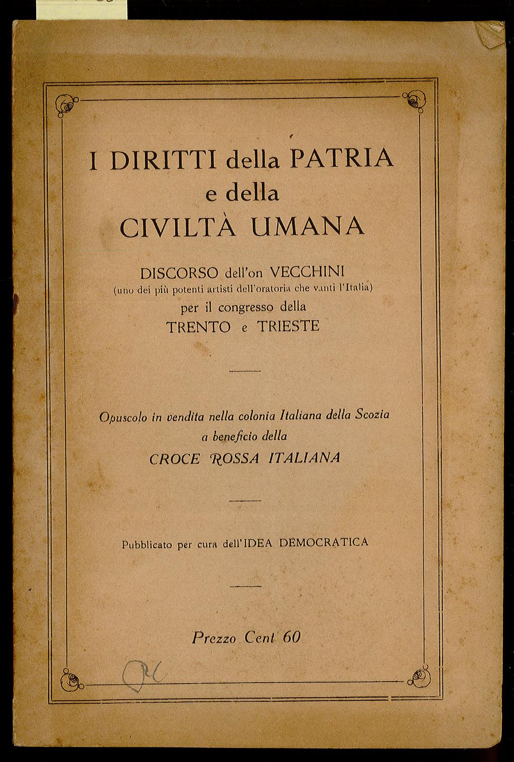 I diritti della Patria e della civiltà umana