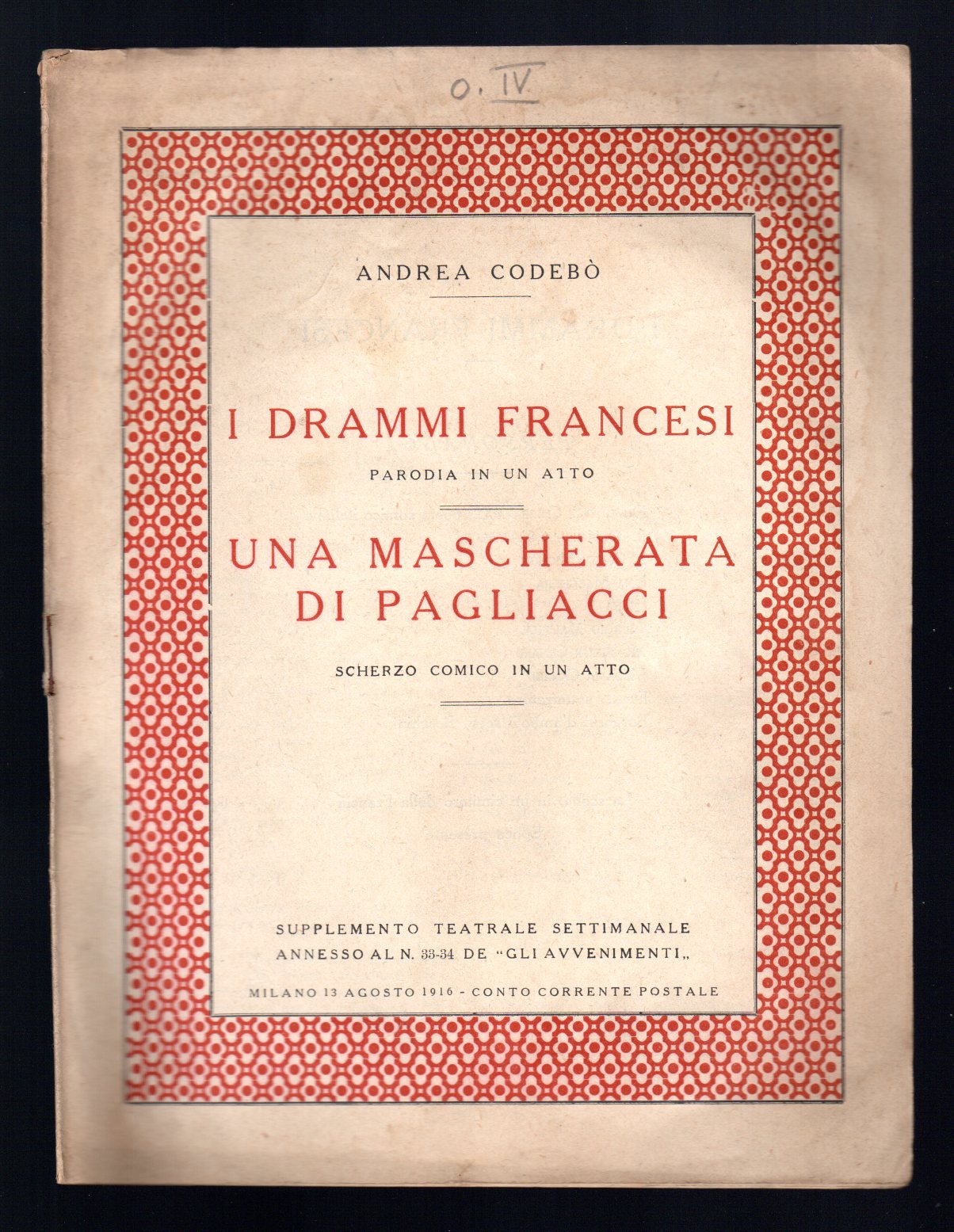 I drammi francesi - Una maschera di pagliacci