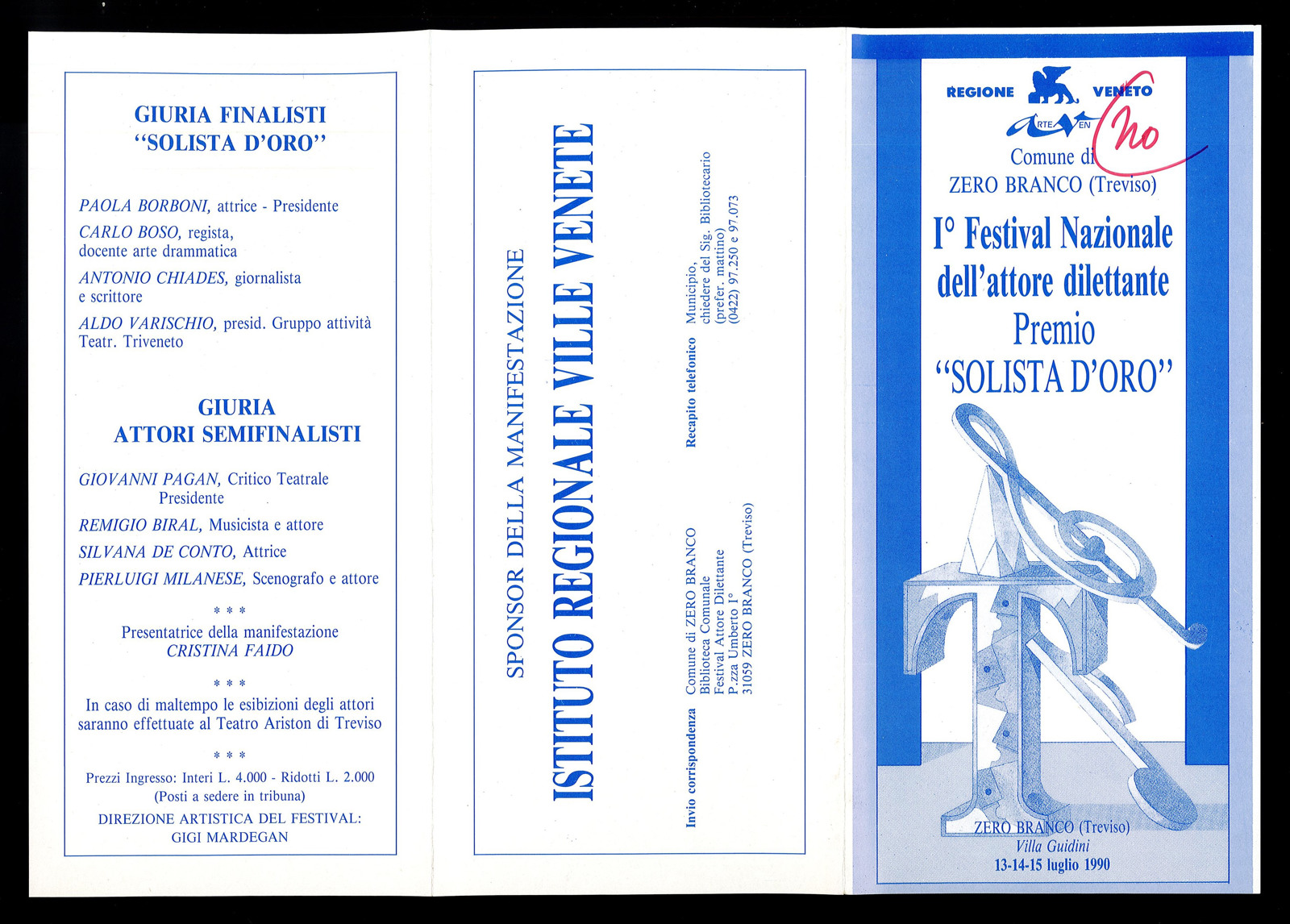 I° Festival Nazionale dell'attore dilettante - Premio Solista d'oro