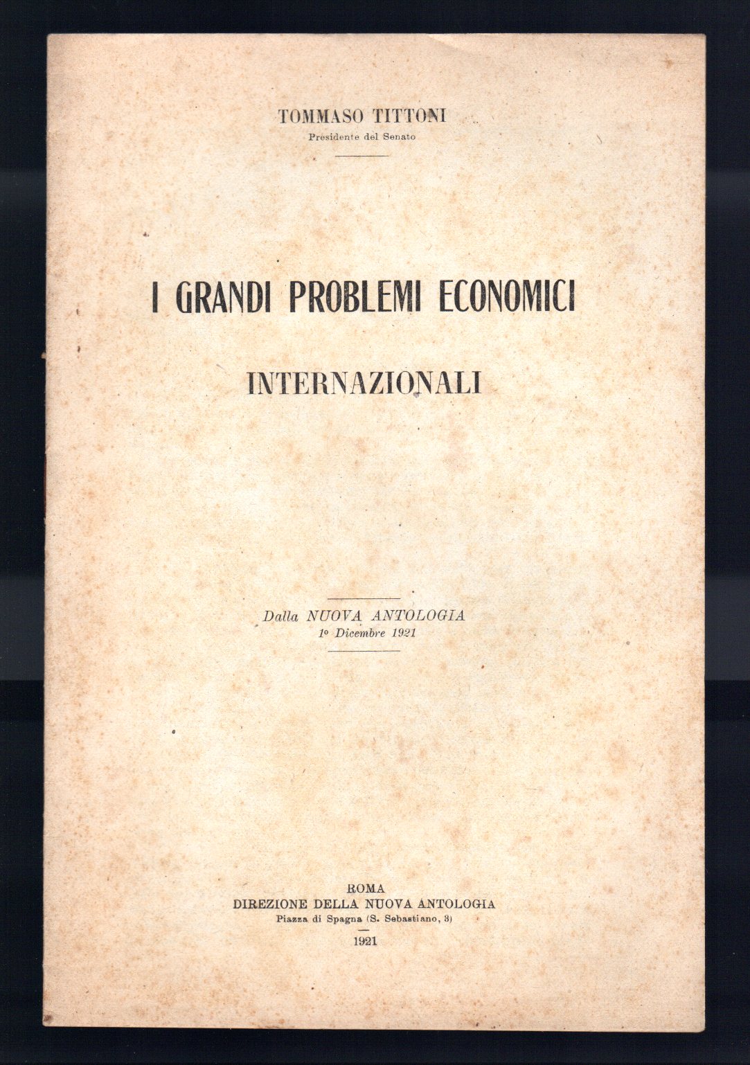 I grandi problemi economici internazionali