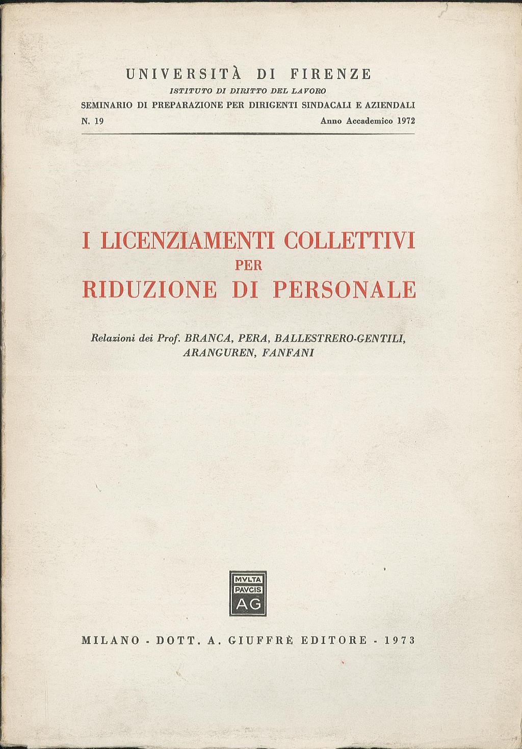 I licenziamenti collettivi per riduzione di personale