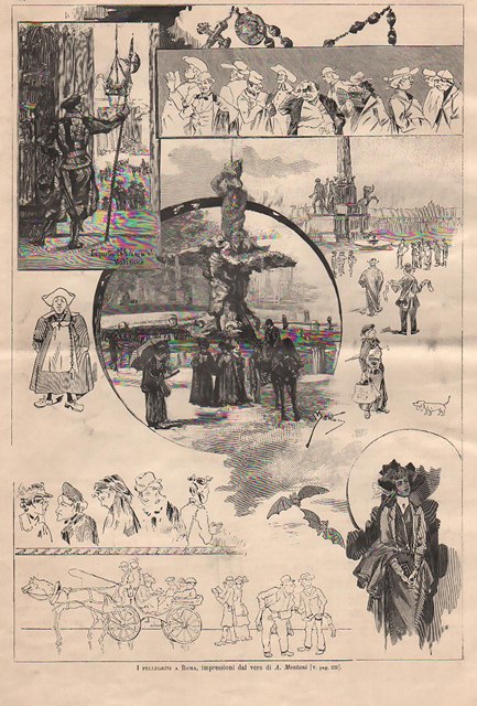 I pellegrini a Roma, impressioni dal vero di A. Montani