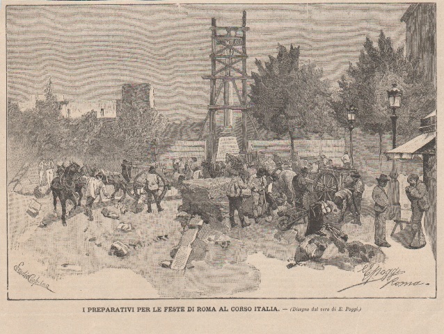 I preparativi per le feste di Roma al Corso Italia