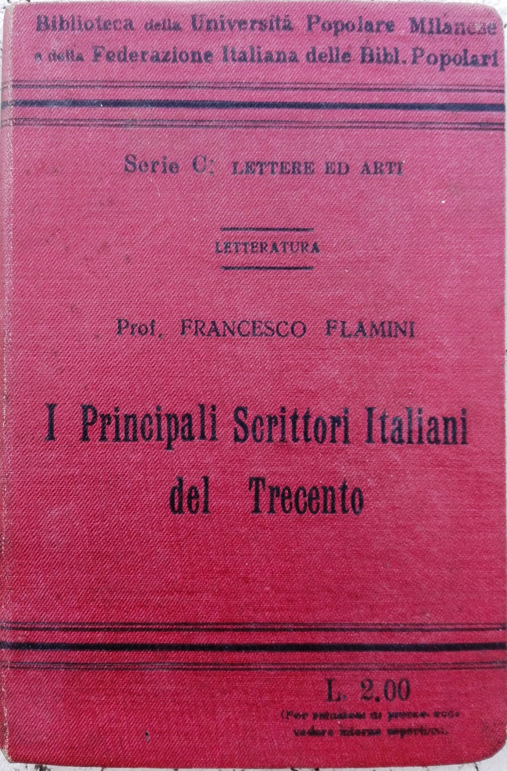 I principali scrittori italiani del trecento