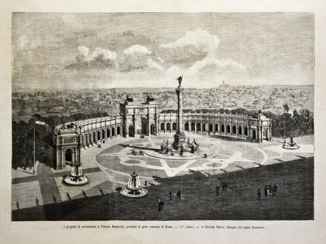 I progetti di monumento a Vittorio Emanuele, premiati al gran …