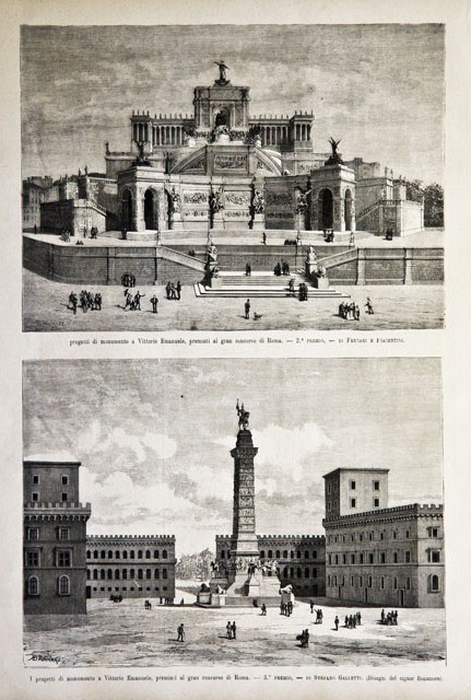 I progetti di monumento a Vittorio Emanuele, premiati al gran …