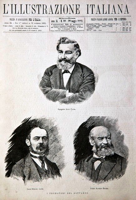 I promotori del Gottardo - Ing. Luigi Favre, Conte Stefano …