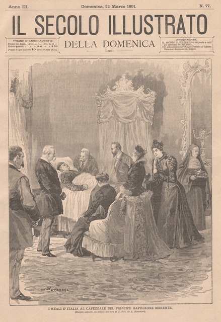 I reali d’Italia al capezzale del principe Napoleone morente