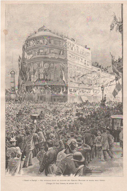 I Russi a Parigi - Gli ufficiali russi al balcone …