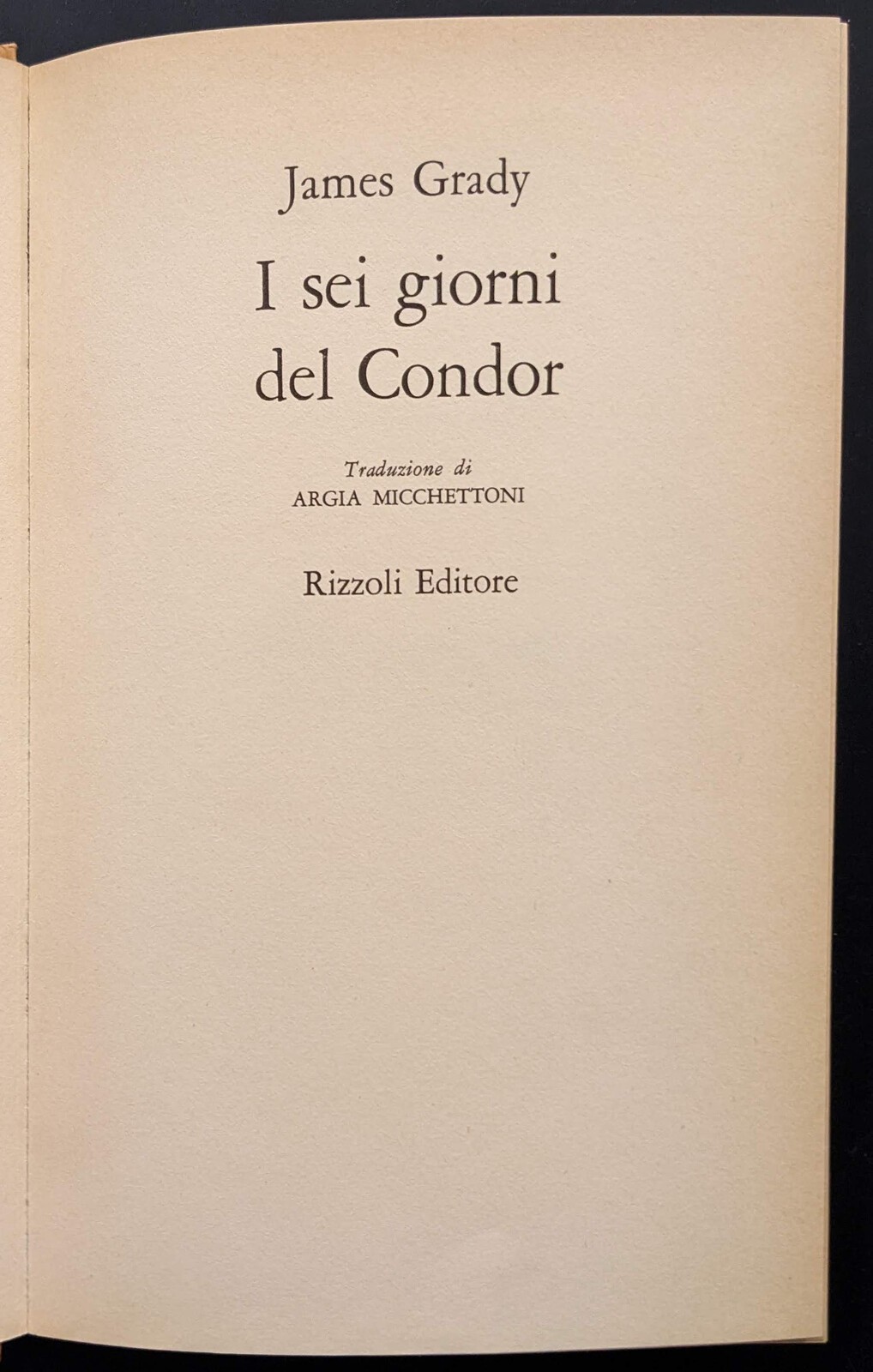 I sei giorni del Condor