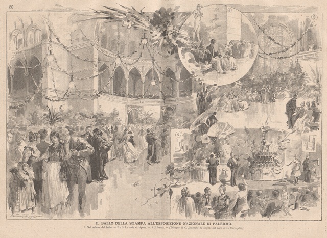 Il ballo della stampa all’Esposizione Nazionale di Palermo