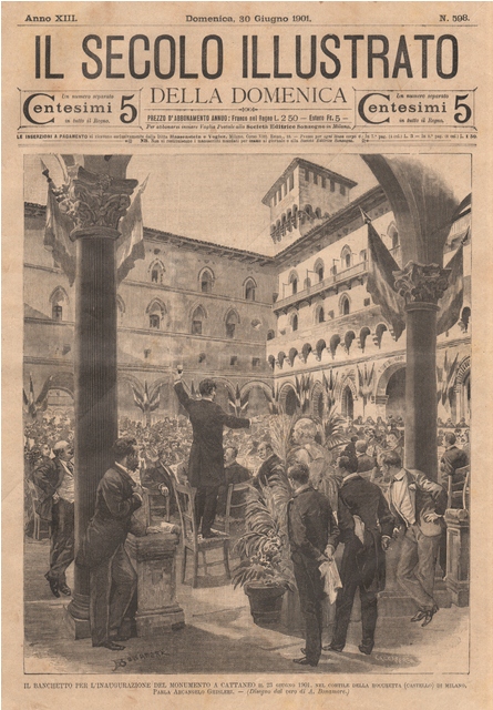 Il banchetto per l’inaugurazione del monumento a Cattaneo il 23 …