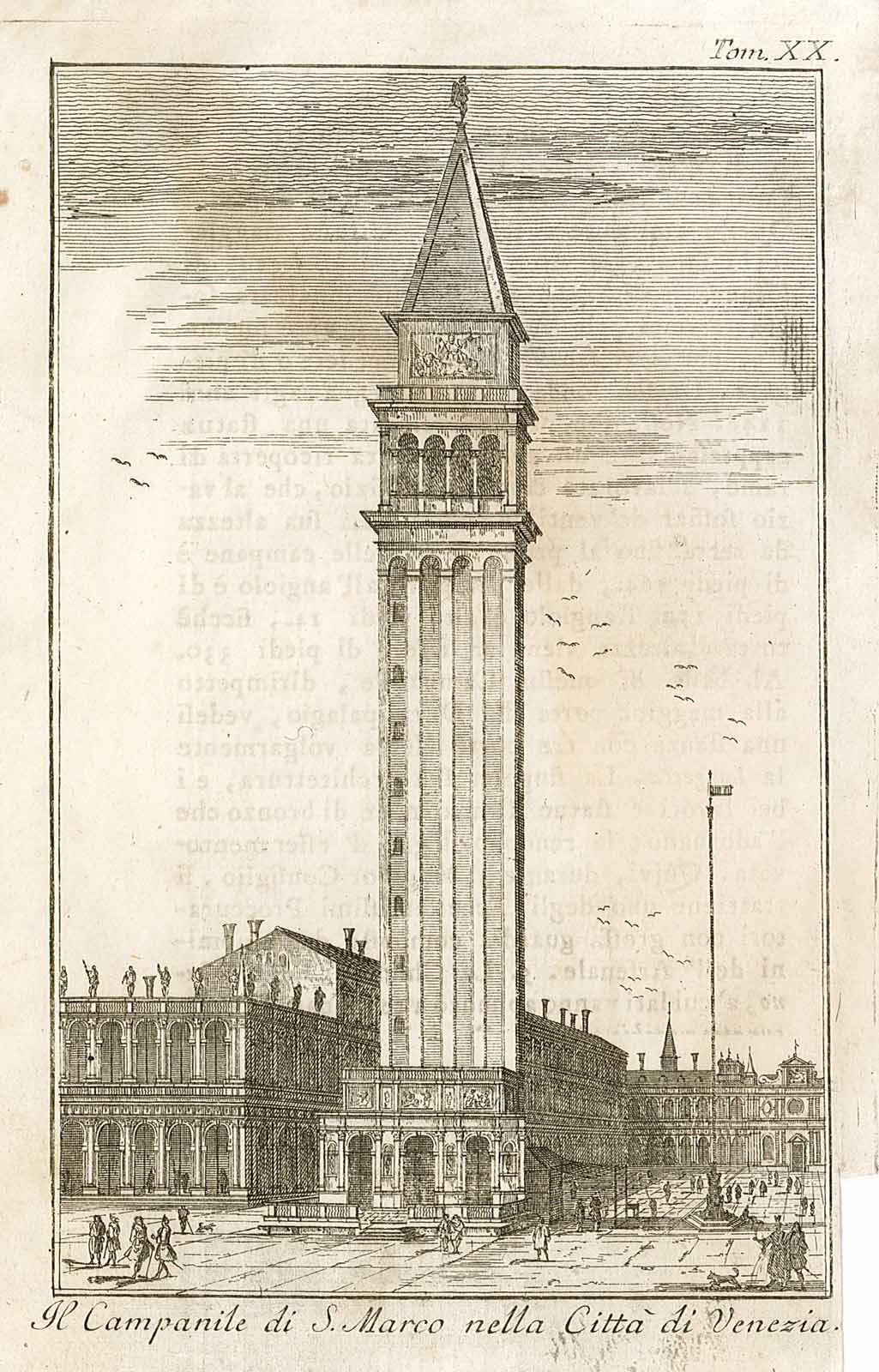 Il Campanile di S. Marco nella Città di Venezia.