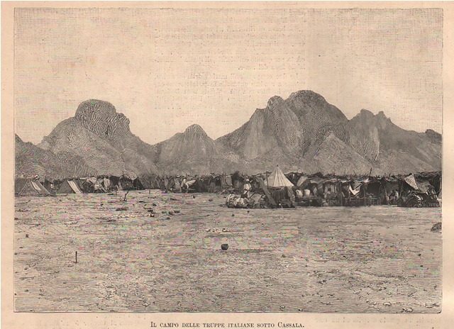 Il campo delle truppe italiane sotto Cassala