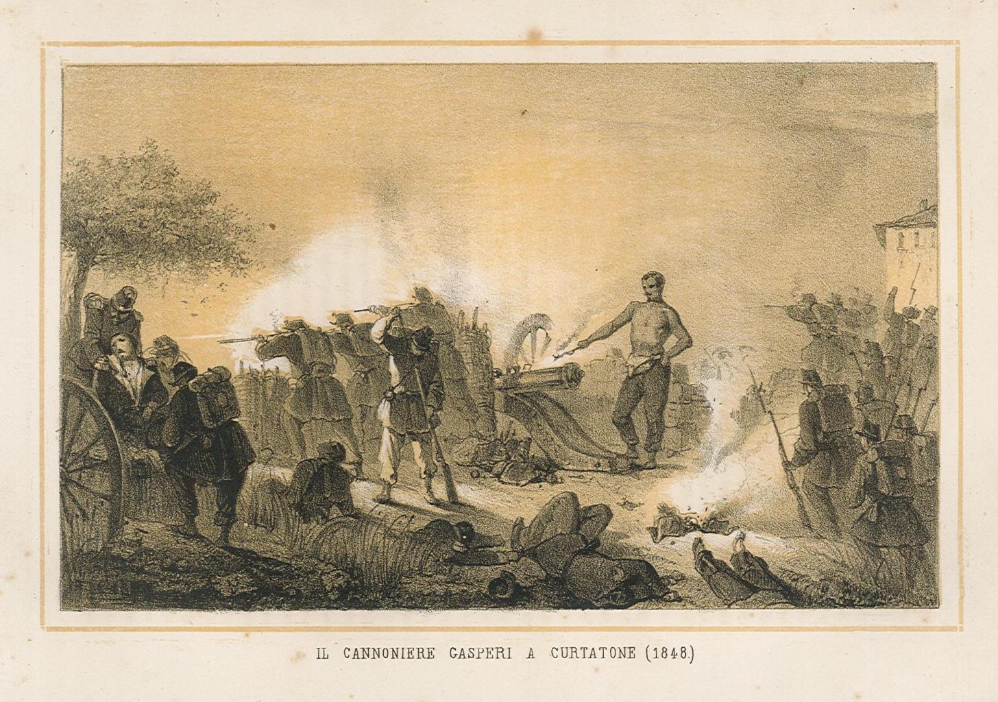 Il cannoniere Gasperi a Curtatone (1848)
