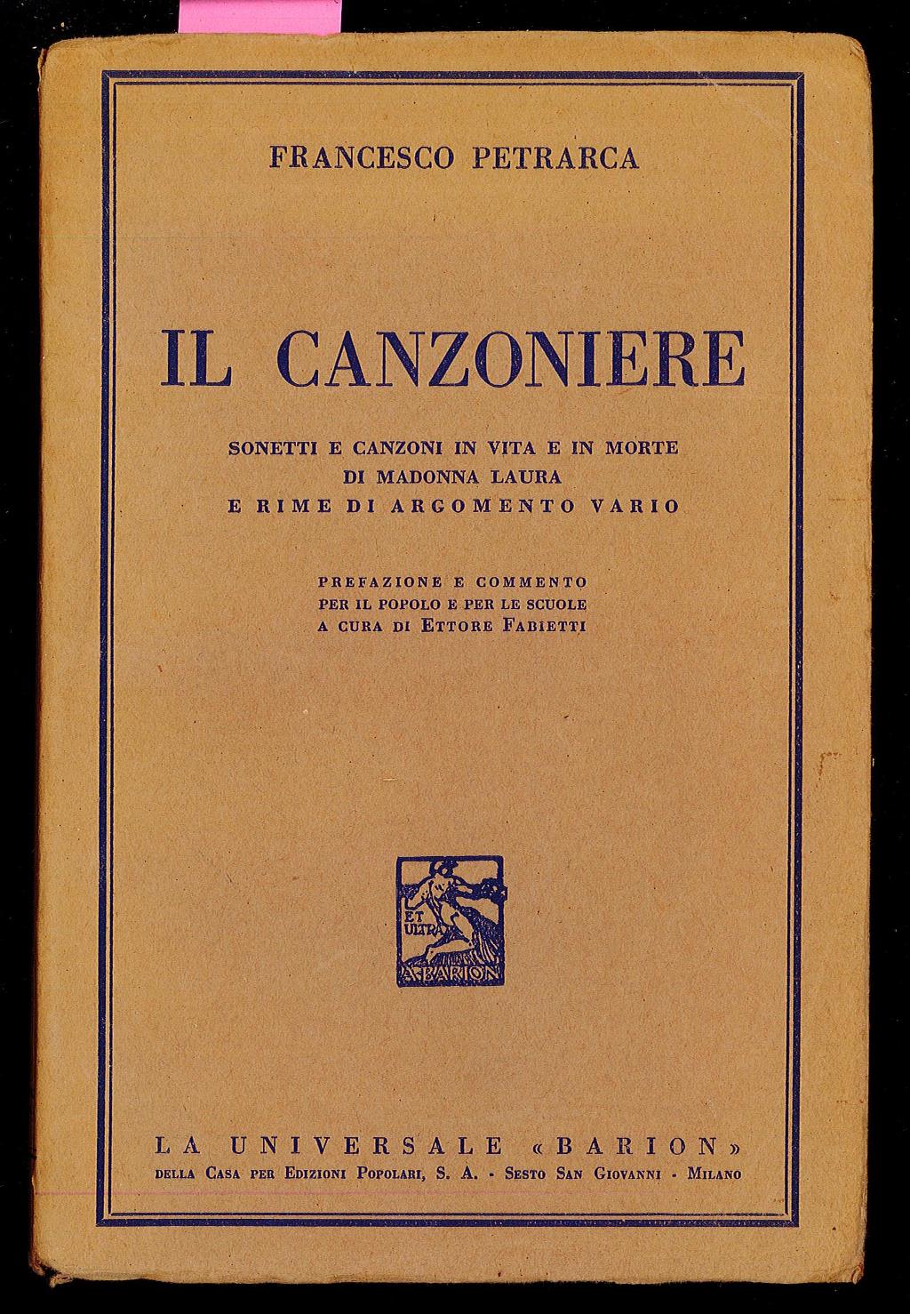 Il Canzoniere - Sonetti e canzoni in vita e in …