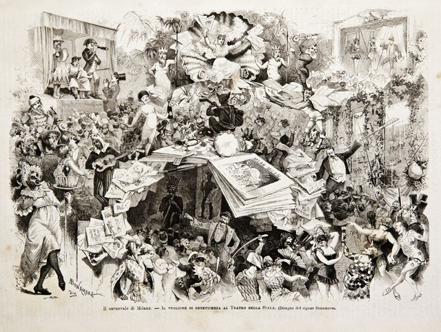 Il carnevale di Milano.- Il veglione di beneficenza al Teatro …