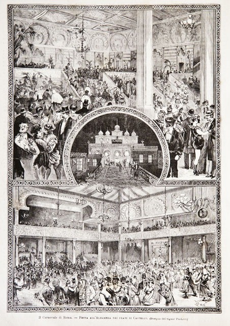 Il carnevale di Roma.- Festa all’Alhambra nei prati di Castello