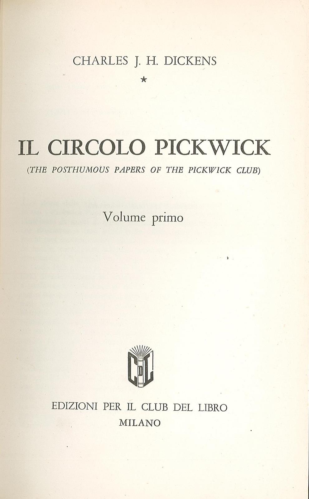 Il circolo Pickwick