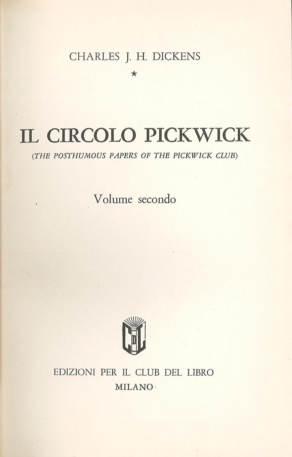 Il circolo Pickwick