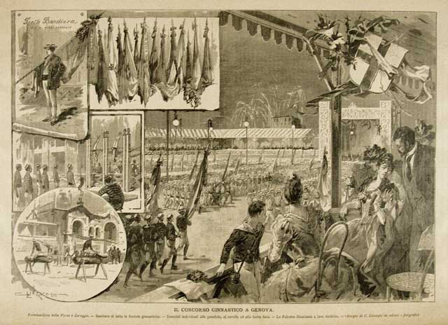Il concorso ginnastico a Genova