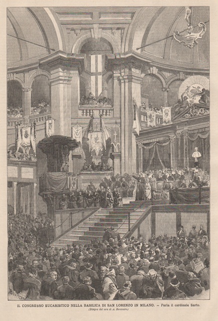Il Congresso Eucaristico nella Basilica di San Lorenzo in Milano …
