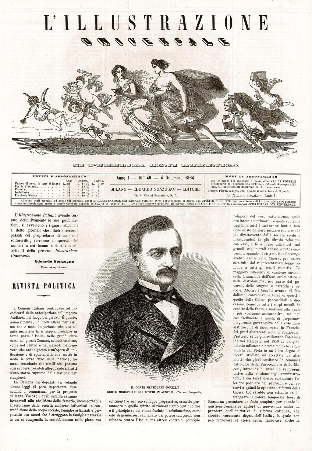 Il Conte Mensdorff Pouilly - Nuovo ministro degli esteri in …