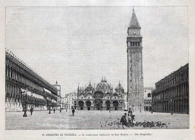 Il disastro di Venezia - Il campanile crollato di San …