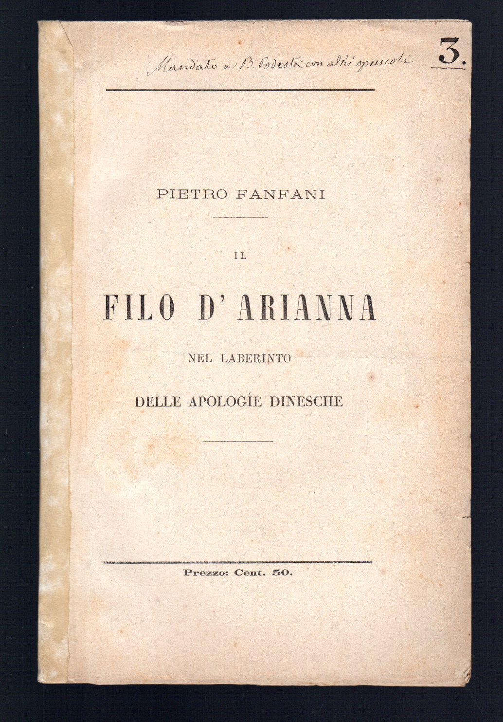 Il filo d'Arianna nel laberinto delle Apologie dinesche