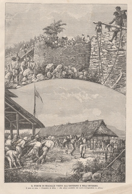 Il forte di Macalle visto all’esterno e nell’interno