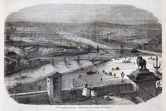 Il lungosenna di Parigi - Veduta presa da un terrazzo …