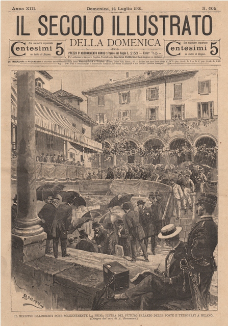 Il ministro Galimberti pone solennemente la prima pietra del futuro …