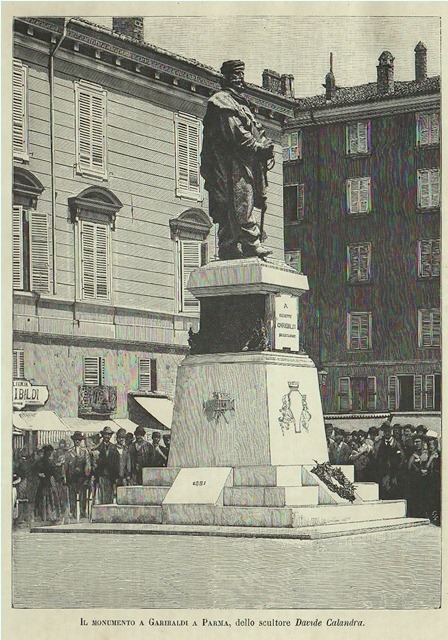 Il monumento a Garibaldi a Parma, dello scultore Davide Calandra