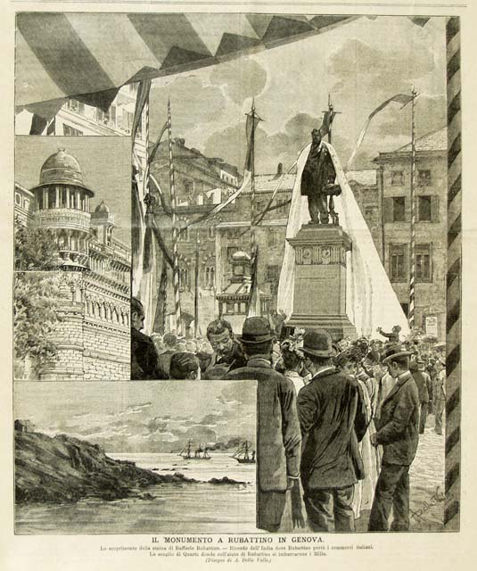 Il monumento a Rubattino in Genova