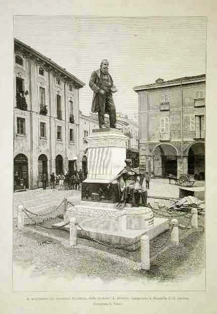 Il monumento ad Agostino Depretis .