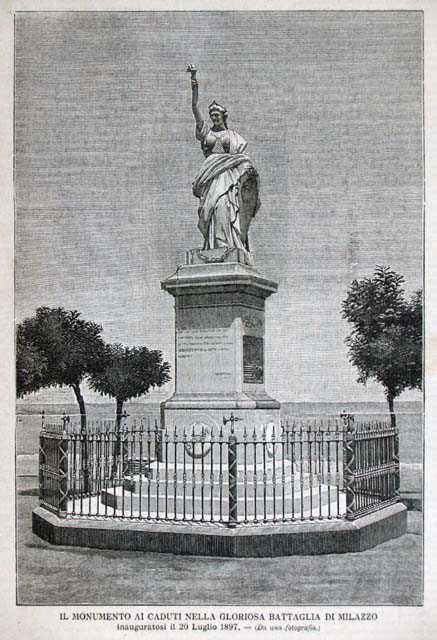 Il monumento ai caduti nella gloriosa battaglia di Milazzo, inauguratosi …