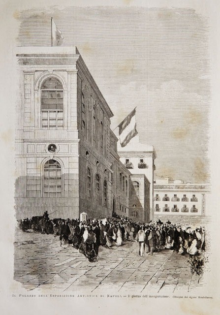 Il Palazzo dell’Esposizione Artistica di Napoli.- Il giorno dell’inaugurazione