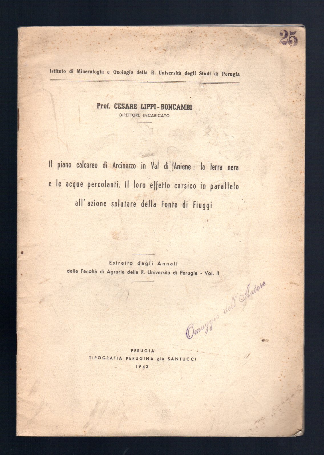 Il piano calcareo di Arcinazzo in Val Di Aniene: la …