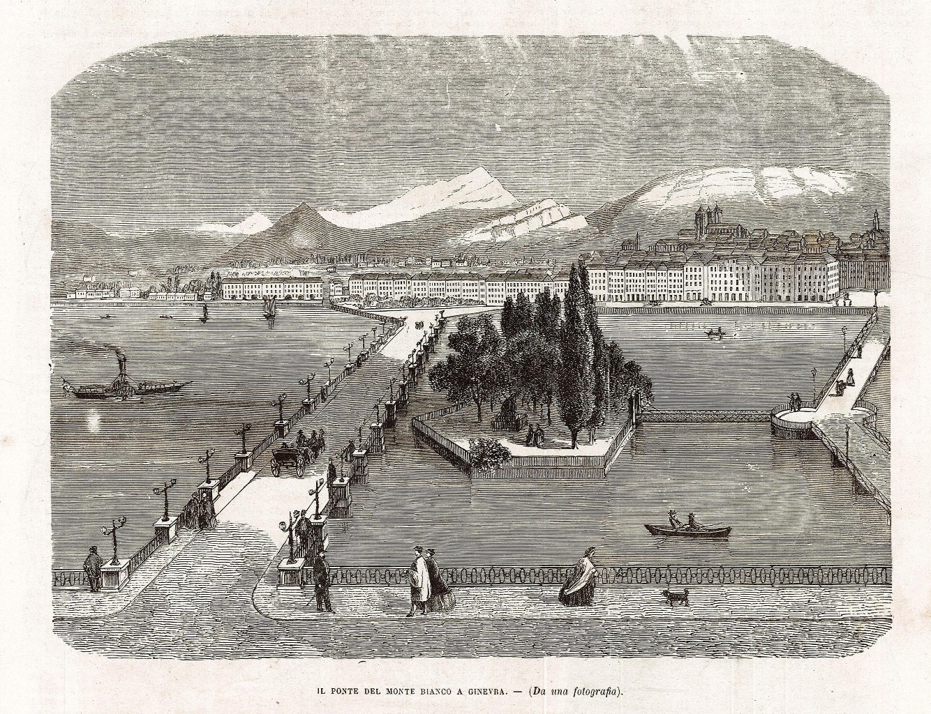 Il ponte del Monte Bianco a Ginevra