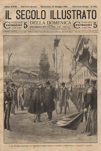 Il re Vittorio Emanuele e il presidente Forrer passano la …